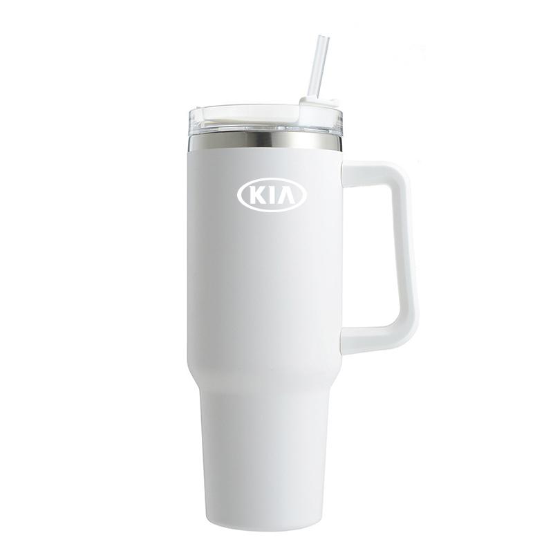 BXAOK1 Vacuum Flask Travel Thermal Cup Stainless Steel Coffee Mug For Kia Stinger Sonet Ceed Stonic Optima K7 K5 K8 K3 Seltos Telluride