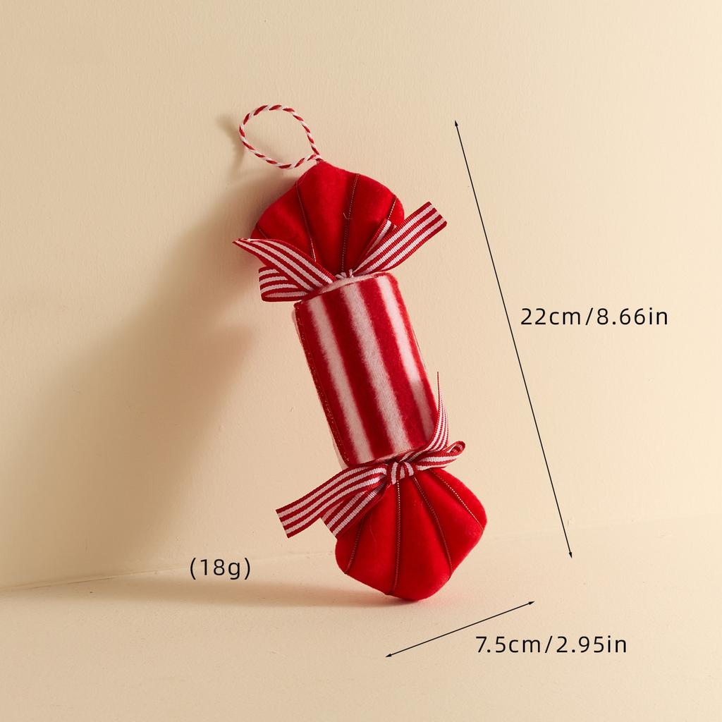 Christmas Decoration Red And White Candy Cane Grid Hot Air Balloon Xmas Tree Hanging Pendant Christmas New Year Party Ornament