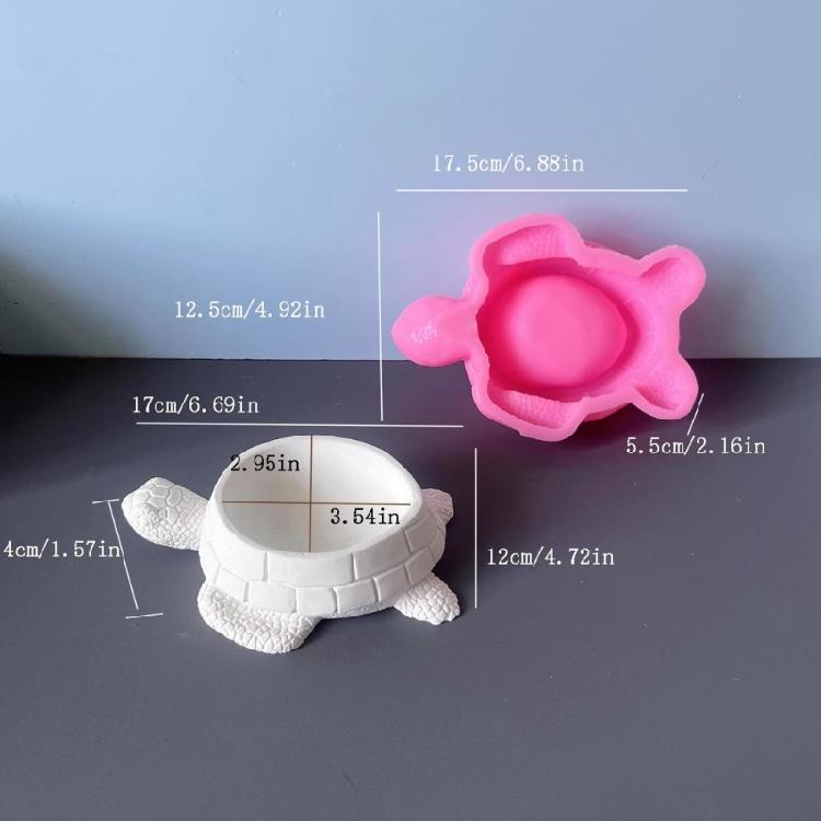 Tortoises Silicone Candle Holder Molds Epoxy Resin Molds Gypsum Silicone Molds for Candle Flower Planter Jewelry Case