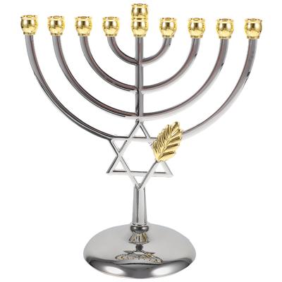 Je Holder 9 Branch Candlestick Metal Holder With Star Polished Party Ornament Candlestick Holders