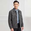 TRIES Men's Vertical Stripe Jacquard Jacket