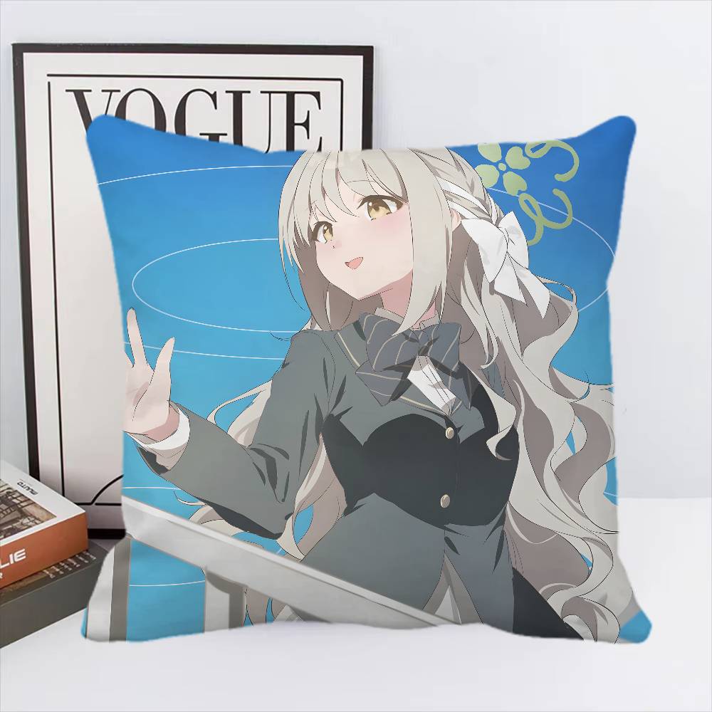 Sakurai Miyo Blue Archive Game Pillow Case Square Pillow Bedroom Sofa Leisure Comfort Cushion Car Home Decoration