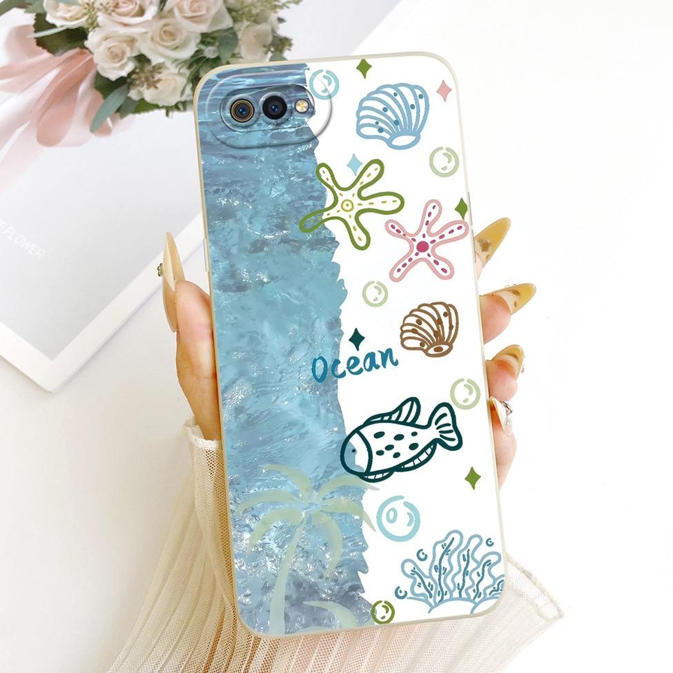 For Realme C2 Case Cover Silicone Luxury Fashion Cool Kawaii Cute Painted Phone Casing RMX1941 RMX1945 RMX1943