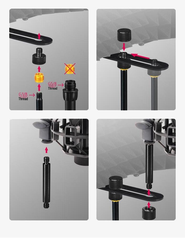 Drei-Tür-/Fünf-Tür-Schallisolationsschirm für Studiomikrofone - Geräuschreduzierung Windschutzhülle