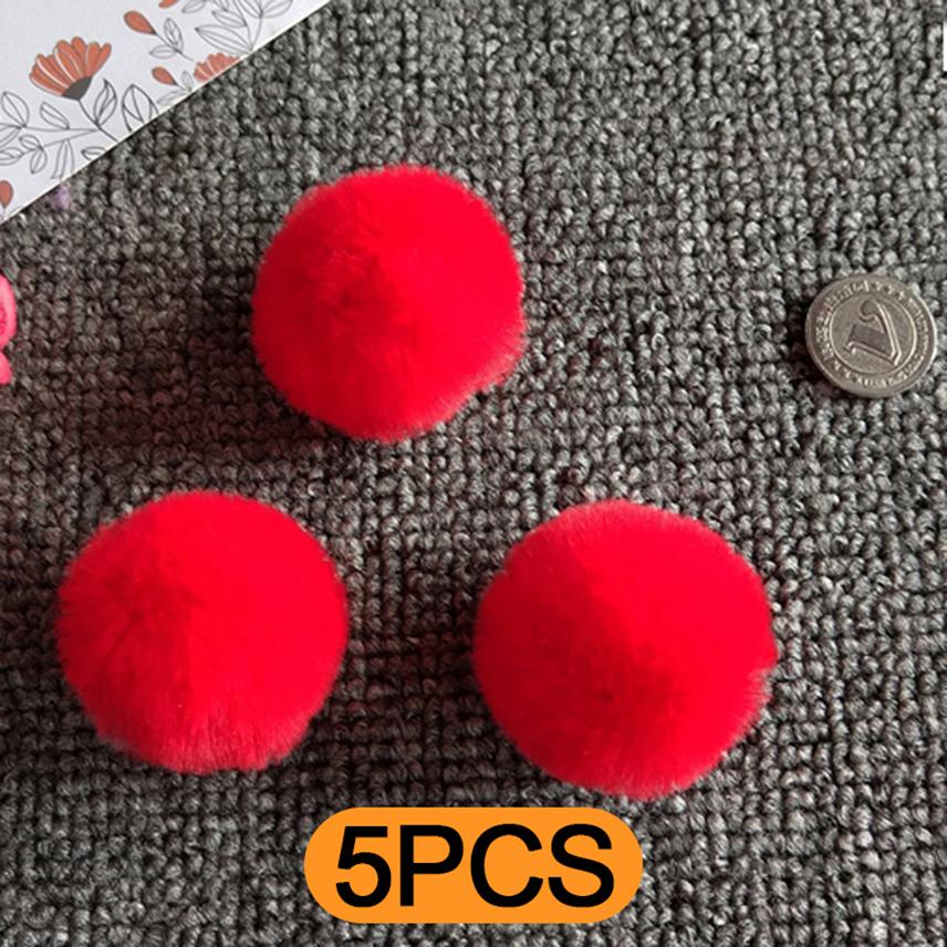 5pcs 4cm 5cm Faux Fur Pompom Fluffy Soft Balls DIY Hair Ball Pom Pom for Handicrafts Handmade Sewing Crafts Materials