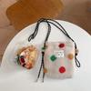 New Plush Dot Crossbody Bags for Women Cute Pink Single Shoulder Crossbody Bag Women Shopping Storage Bag Portable Phe Pouch