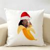 NNicolas Cage In Einem Bananen-Kissenbezug Natürliches Leinen Bio-Stoff Beidseitiger Druck Raum Sofa Dekor Kissenhülle