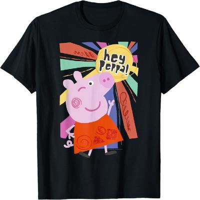 Peppa Pig Hey Peppa Colorful Sunshine Striking Pose Portrait Men Women T-Shirt