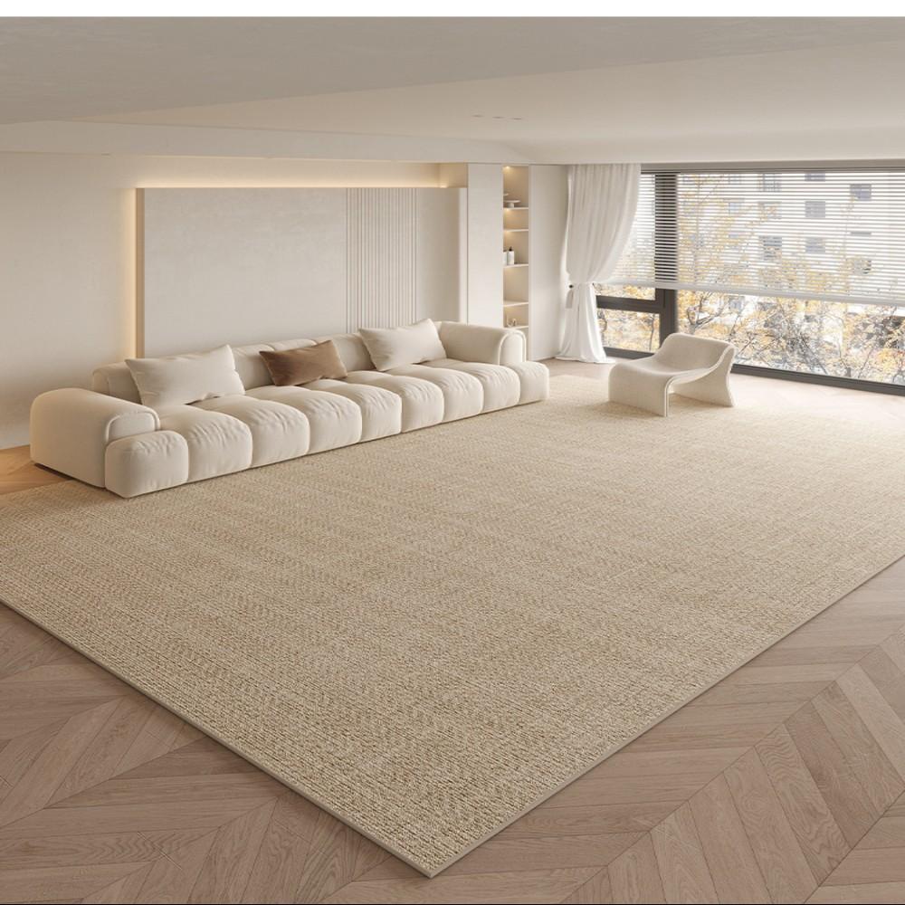 Beige Luxury Living Room Carpet Modern Minimalist Style Study Room Mat Soft And Thick Anti-Slip Enhances Home Decor
