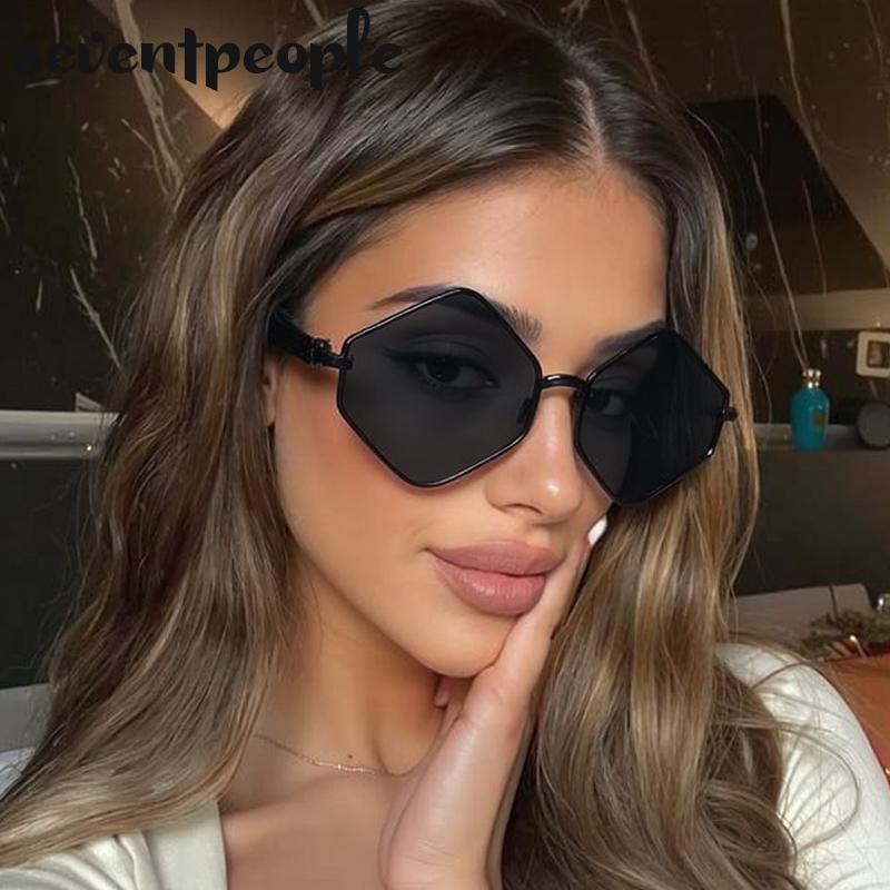 Small Steampunk Hexagon Sunglasses Women  Luxury Brand Classic Metal Frame Polygon Punk Sunglass For Ladies Eyewear Shades