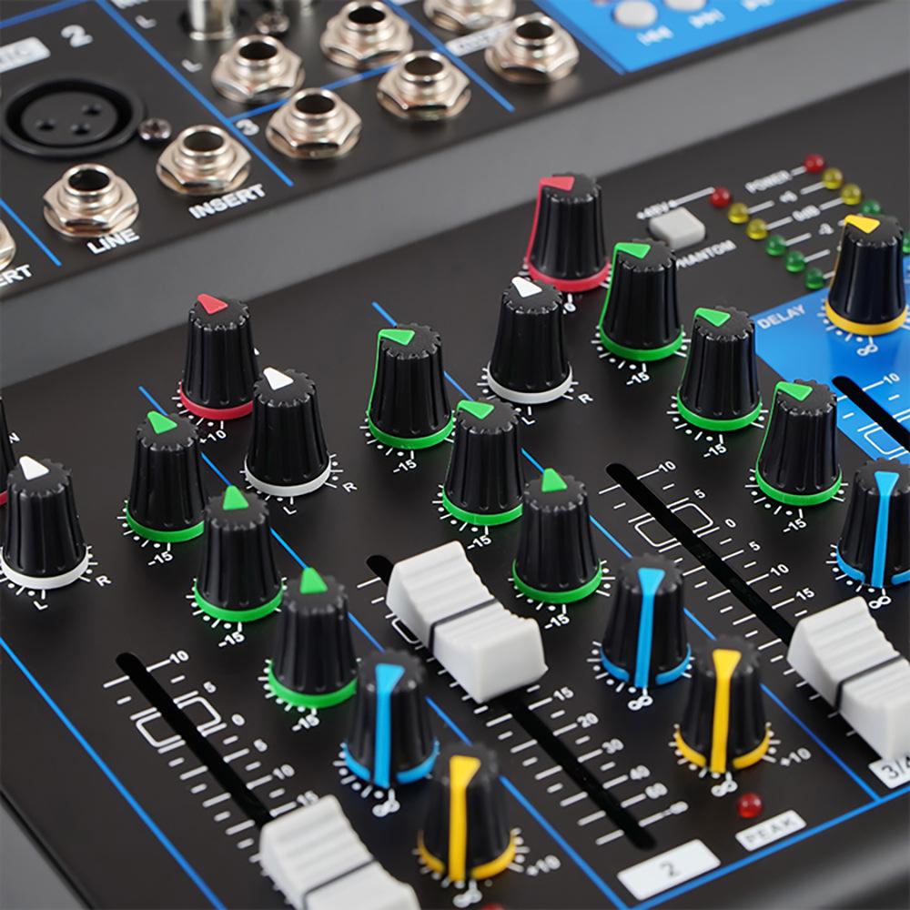 4-Channel USB Sound Card with Mixer and Effects Processor for Live Performance