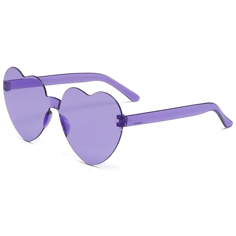 Free shipping  Candy color heart shape ocean personality Frameless Children's Sunglasses Fashion Candy Love Sunglasses
