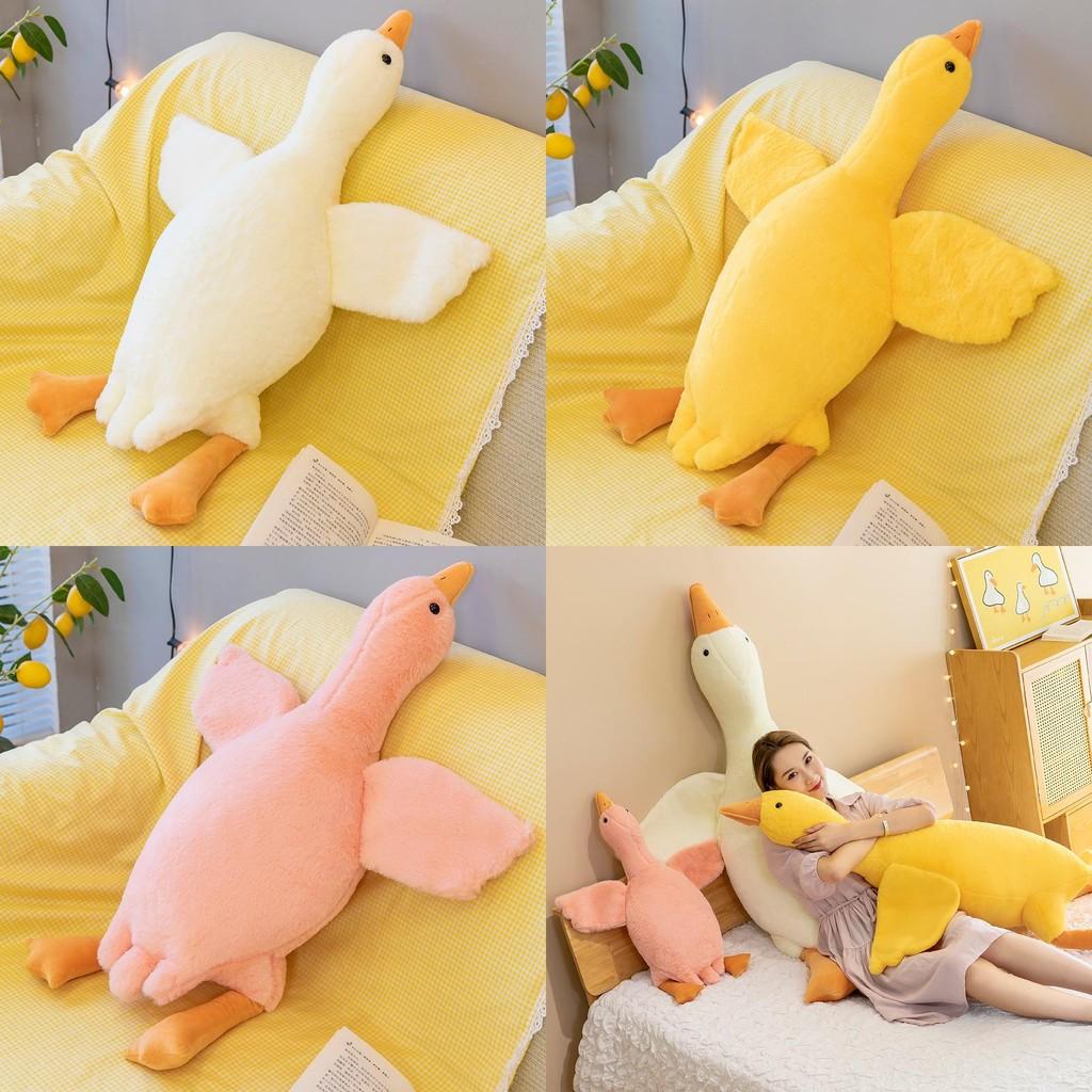 Funny Goose Plush Toy With Rabbit Fur Soft Stuffed Animal For Girls Gift Special Characters Included