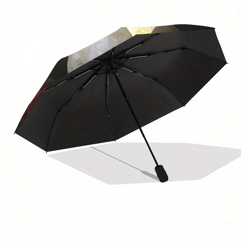 Skull and Roses: Gothic Artwork Wall DecorUmbrella, Portable 3-Fold Umbrella for Men & Women,Christmas Gift ES277