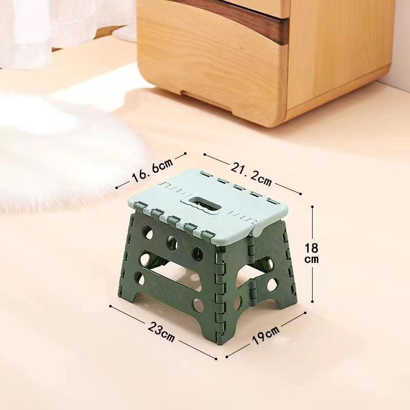Durable Children's Folding Plastic Stool for Home and Kindergarten - Portable, Thickened, and Drop-Resistant.