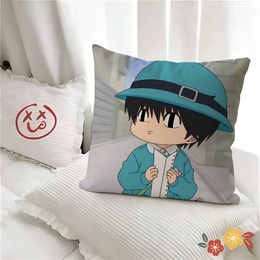 pc Cute KKotaro Lives Alone Anime Pillow Case Fashion Square Pillowcase Bedroom Sofa Room Ins Decoration Leisure