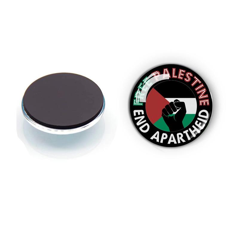 Palestine Flag Fridge Magnet, Time Gem Soft Magnetic Whiteboard Decorative 30mm
