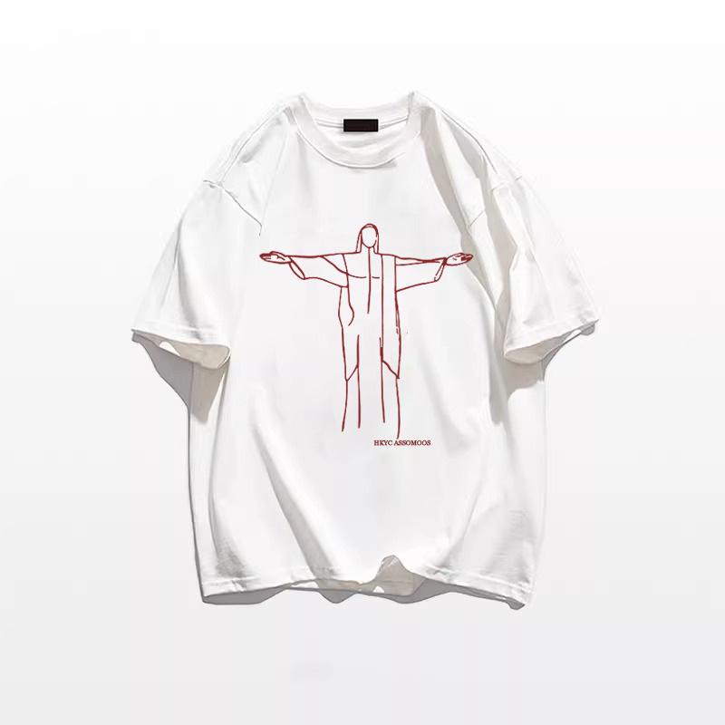 

Women s White Loose Pure Cotton Short-Sleeve T-Shirt - Petite Summer 2025 Collection 3XL білий