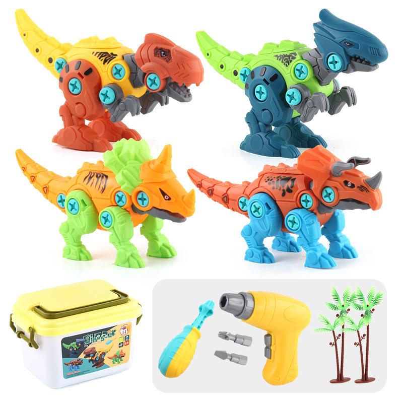 

Children S Science And Education Nut Disassembly And Assembly Dinosaur Combination Portable Storage Box Set, Electric Screw Diy Dinosaur Toy