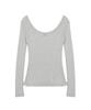 Nigaennikol Nicole Minimal Label Scoop Ls Top_Gray