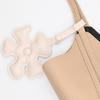 Vibrant Cartoon Style Leather Keyring Five Petal Flower Decoration Practical Key Ring Accessory Gift For Women