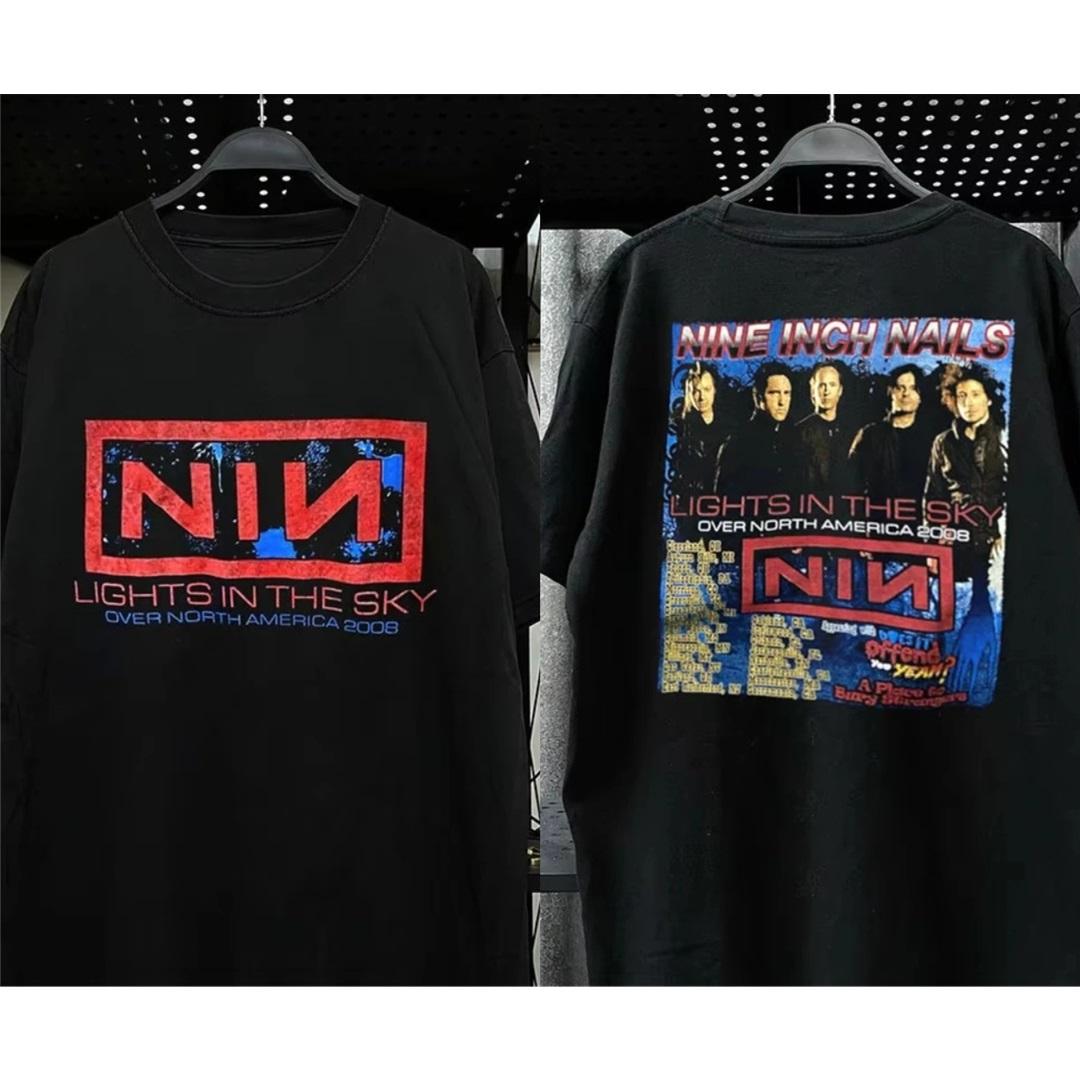 

Nine Inch Nails Band Black Cotton T-shirt Unisex Men Women Men s T-Shirt Short Sleeve Men Women Summer Street Harajuku Female Male Clothing XXXL помаранчевий