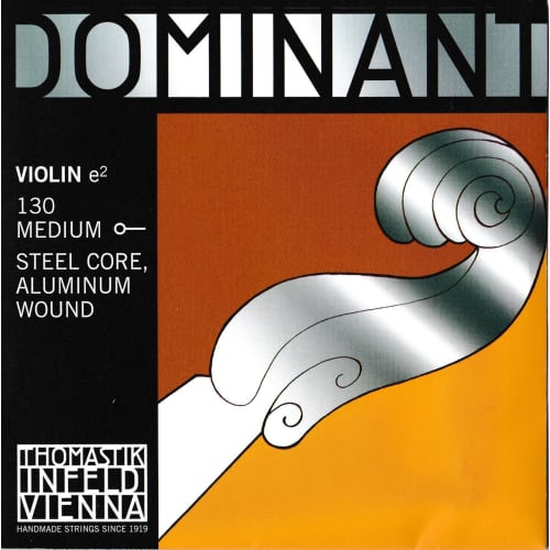 

Dominant No. 130 Violin String, Steel/Aluminum Wound, E String (4/4), Ball End