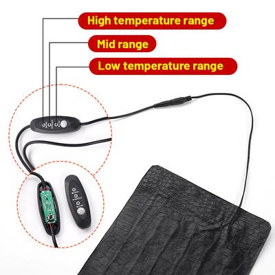 Almohadilla Calefactora Eléctrica USB para Mascotas Calentador Cálido para Reptiles Manta Cálida Controlador de Temperatura Ajustable de 3 Marchas Estera Incubadora Almohadilla Calefactora
