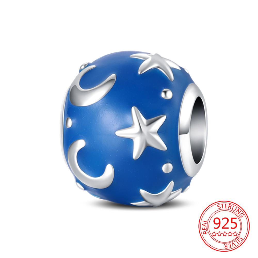 Pink Butterfly Snowflake Blue Star Moon Charms Copper Original Beads Fit Bracelet Jewelry Gifts Accessories Women