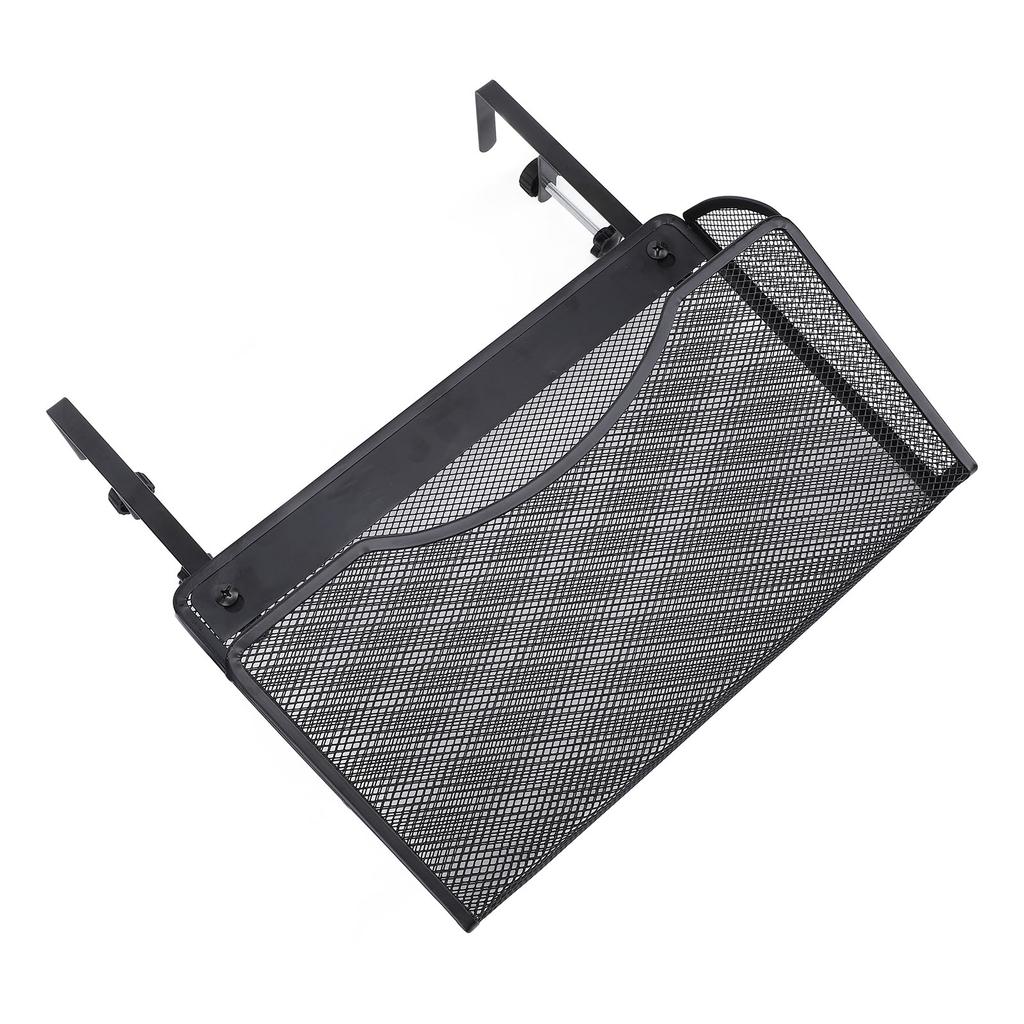 Wiszący organizer na biurko Regulowany ze stali węglowej i PP Organizer do przechowywania przy biurku do biura Czarny