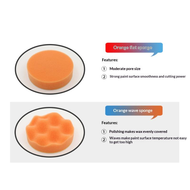 6Pcs Foam Pad Buffer Kit Polishing Machine Wax Pads 3/4/5/6/7 Inch For Removing Scratches Car Polishing Sponge Pads Set