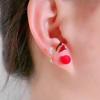 Koreanische Blumen-Steckohrringe für Damen Exquisite Vielseitige Imitationsperlen-Fischschwanz-Ohrringe Hochzeitsparty-Schmuck