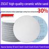 ZSCAT Round Ceramic Sandpaper Discs: 4"/5" Flocking Velvet-Backed Sanding for Wood & Metal
