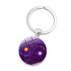 Creative Yin Yang Tai Chi Glass Cabochon Pendant Keychain Key Ring Holder Gift
