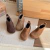 Kids Korean Style Ankle Boots For Boys Girls Winter Warm Non Slip