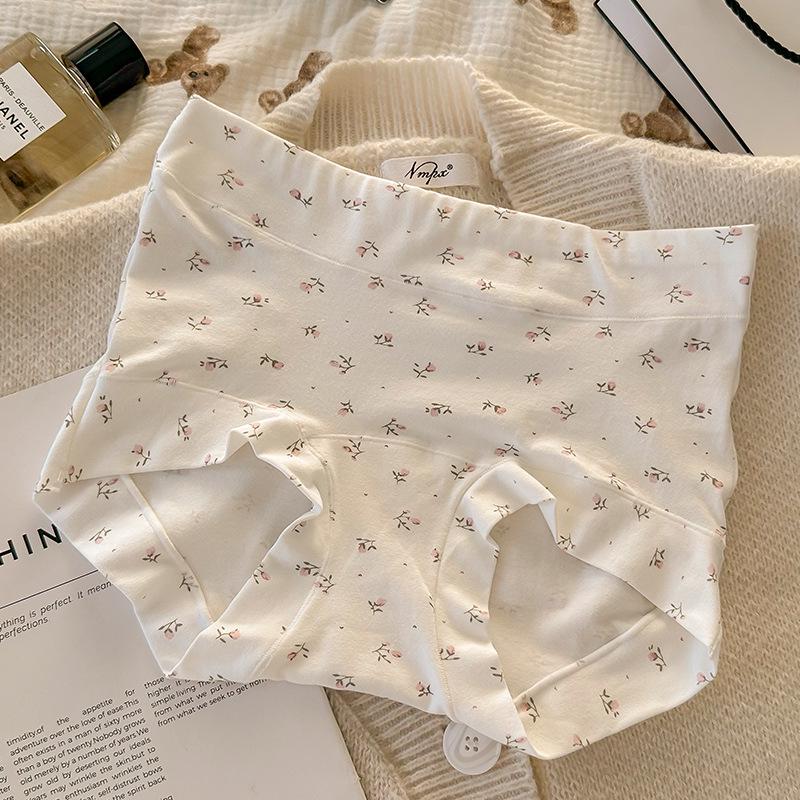 

Pure Cotton Women s Antibacterial Floral Boxer Briefs - Plus Size, Mid-High Waist with Extended Crotch M (40-50kg)