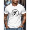 Men's Spartan Helmet T-Shirt - Ancient Greek Warrior Design with Sparta Logo Print, Breathable Short Sleeve Top for History Buffs, Gym & Casual Wear