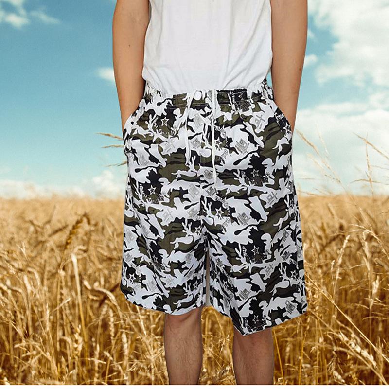 Men's Quick-Dry Camouflage Beach Shorts: European & American Style Swimming and Casual Wear