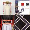 Original Genshin Impact Black Main Cosplay Costume Set Polyester Fabric Game Theme Characters)