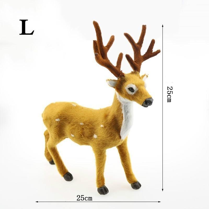 Christmas Deer Xmas Elk Plush Simulation Christmas Decorations For Home New Year Gifts