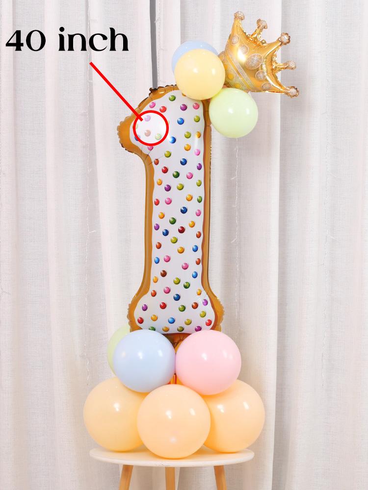 Sweet Donut Ice Cream Cake Foil Balloons Love Helium Balloon Baby Shower Birthday Party Decoration Kids Toy Digital Figure Globo