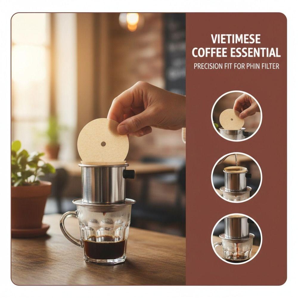 100PCS Set 2.52in Size Coffee Filter Paper Burlywood Percolator Coffee Filters  Coffee Shops