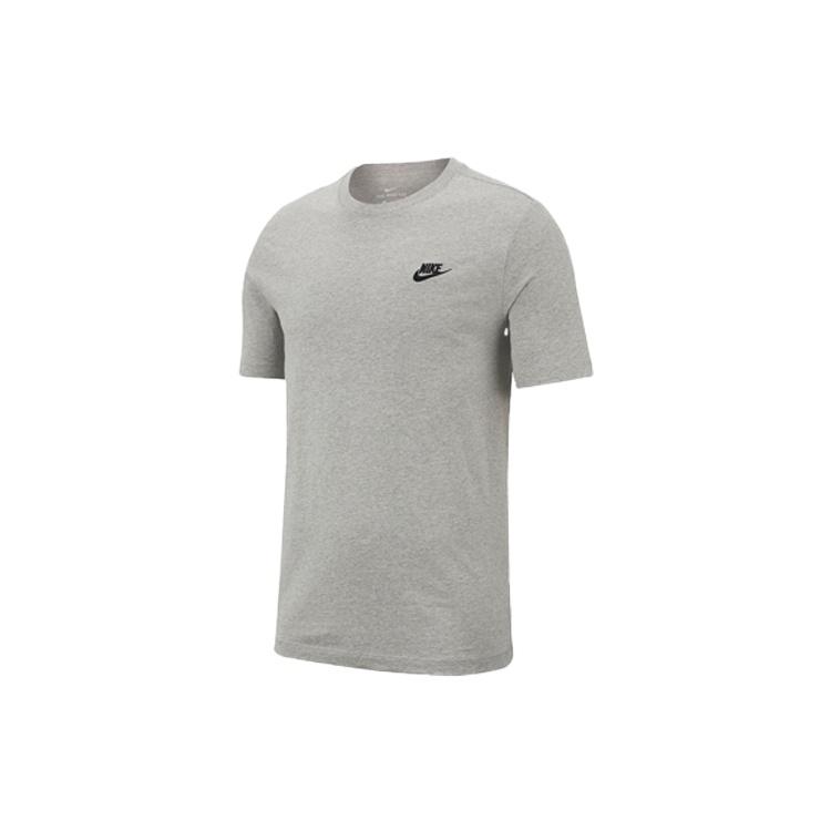 Nike Swoosh Logo Pure Cotton Short Sleeve Gray Men s AR4997-064 L