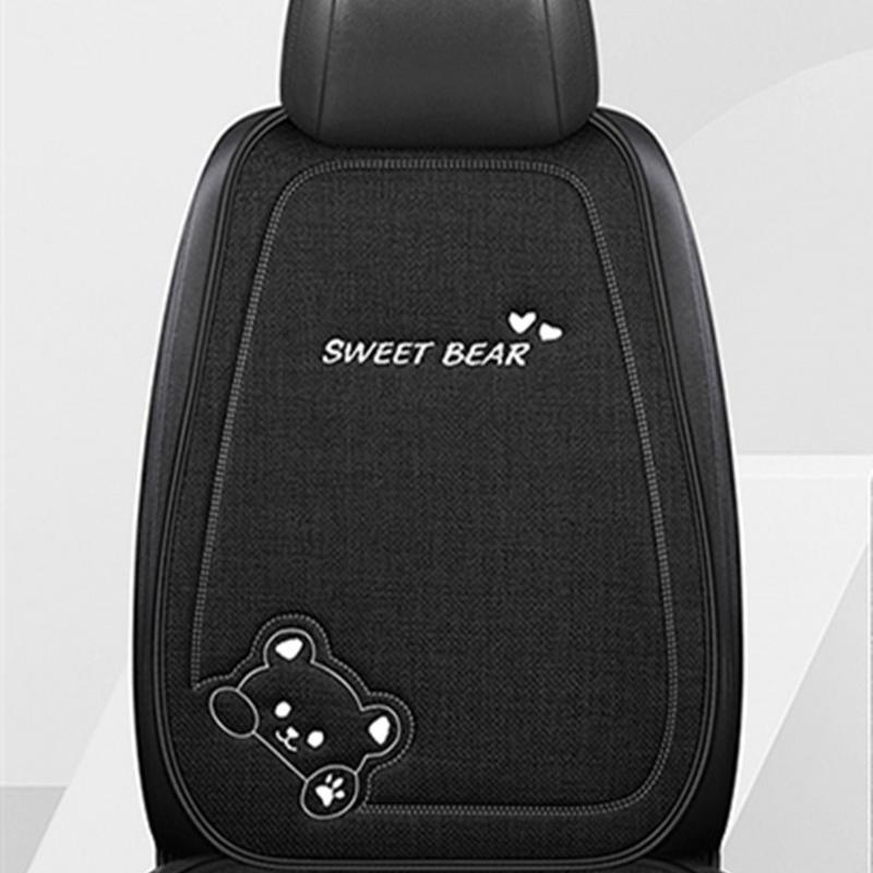 1Pcs Breathable Cartoon Bear Car Seat Cover Non-Slip Cushion for Women's Protection