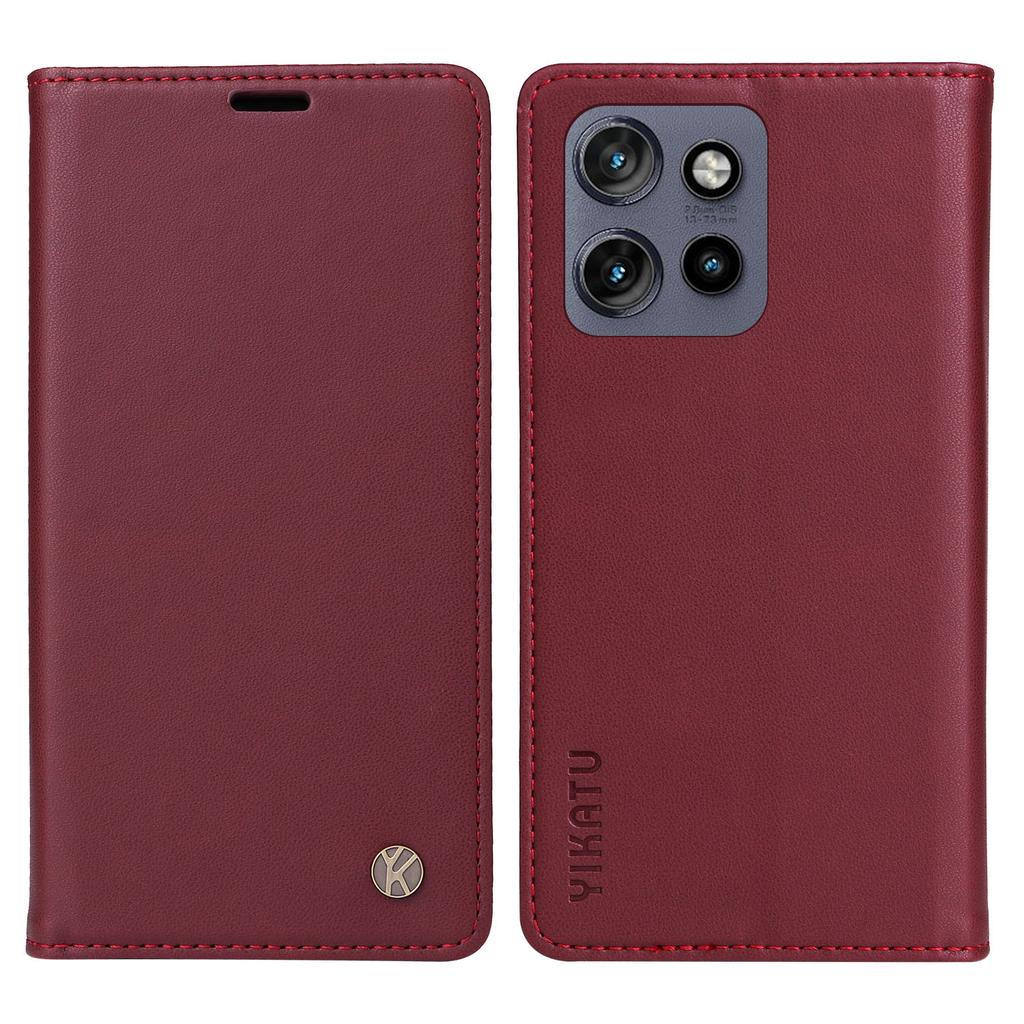 YIKATU YK-001 For Motorola Edge 50 Neo 5G/Moto S50 5G/Thinkphone 25 5G Case Stand Leather Phone Cover Strong Magnetic Closure