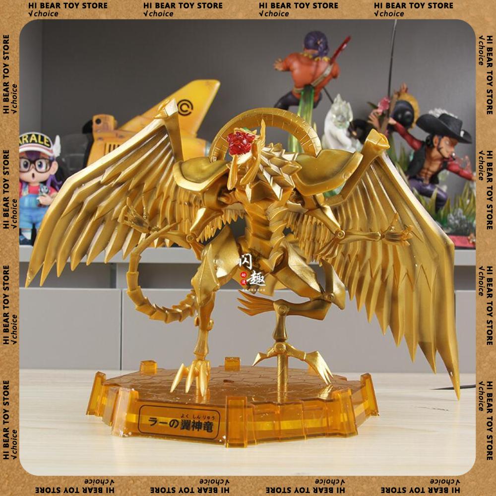 22cm Yu-gi-oh! Anime Figure The Winged Dragon Of Ra Figures Monsters Legion Figurine With Light Statue Model Doll Collection Toy