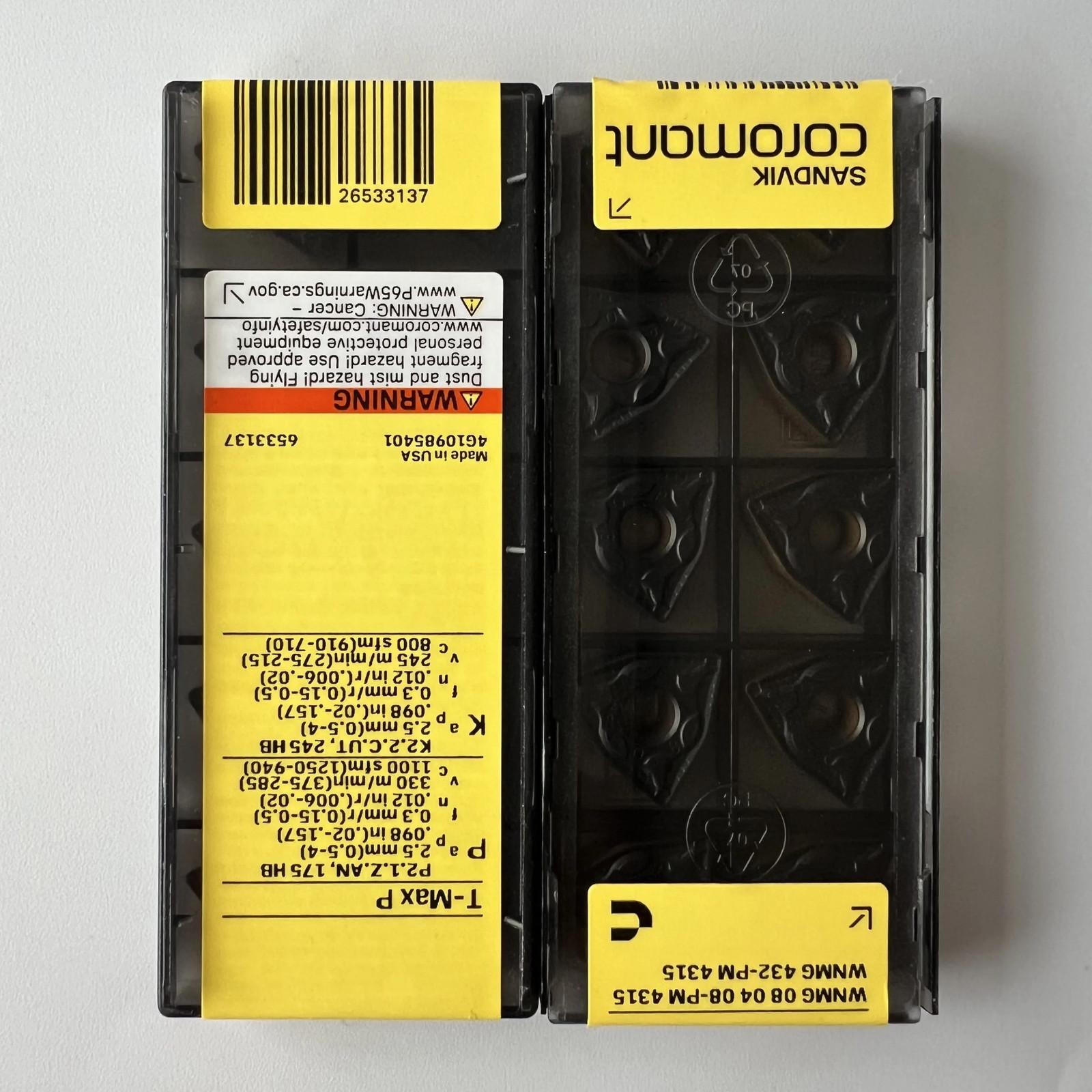 

SANDVIK / WNMG080408-PM 4315 / Industrial indexable Carbide Inserts 10 Pcs