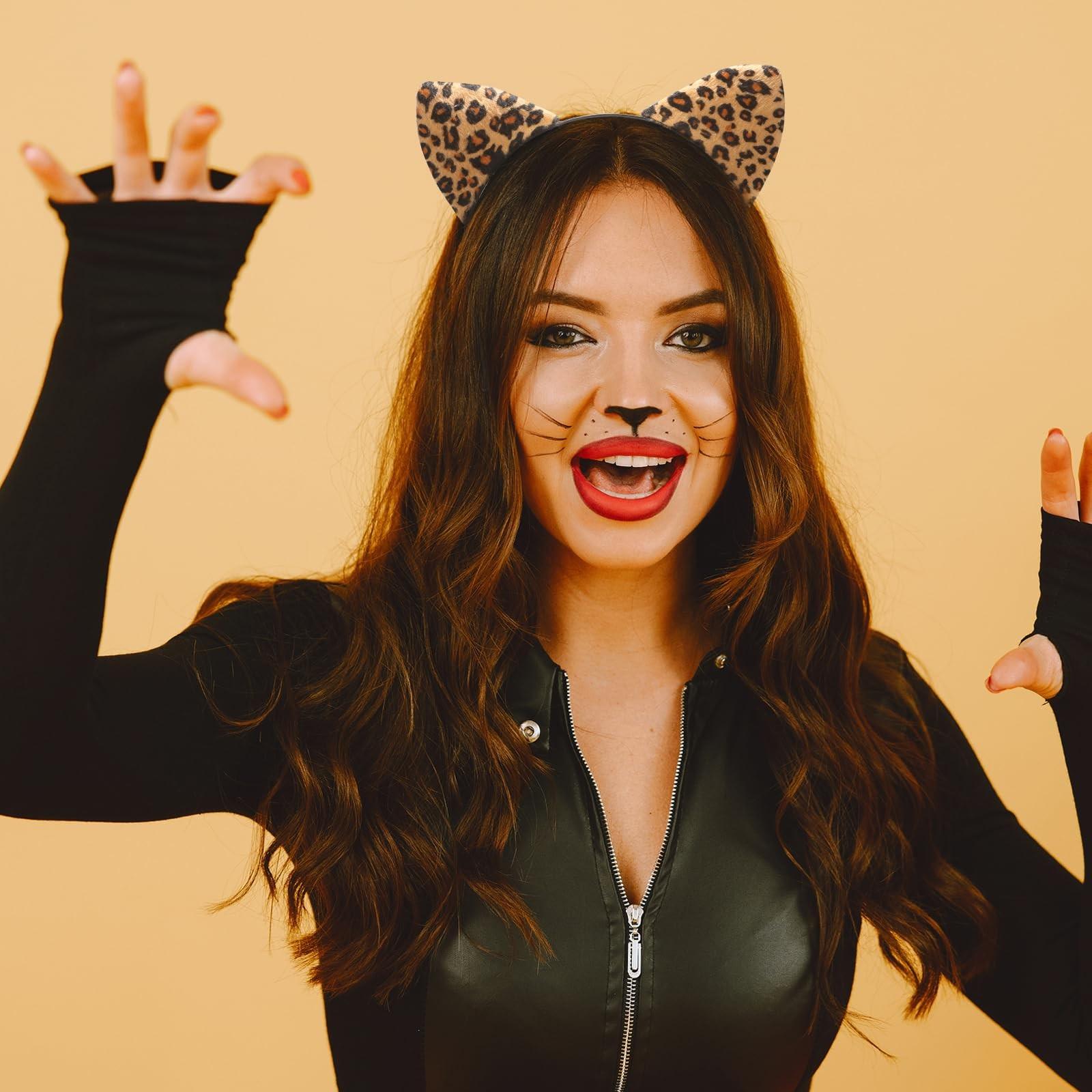 Повязка на голову с ушками леопарда — фото 3