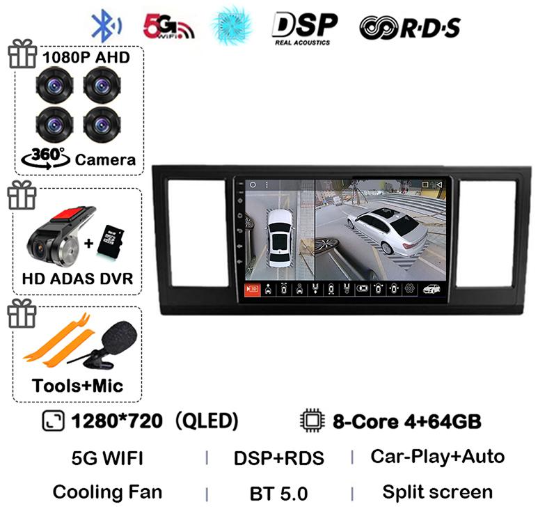 Android 14 Auto Carplay Car Radio For VW Volkswagen Caravelle 6 T6 2015 2016 2017 2018 2019 2020 Multimedia Player GPS WIFI+4G
