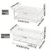Durable Acrylic Hair Accessories Organizer Stackable Dustproof Cosmetic Storage Box Multi-Compartment Hair Tie Organizer